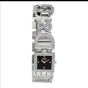 D&G Dolce & Gabbana NIGHT & DAY Steel Crystal Stone Bracelet Watch